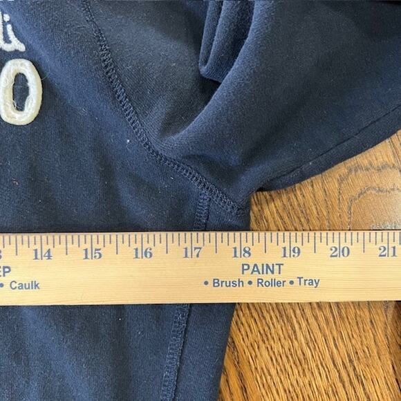 VTG Y2K Hollister Co. Zip Up Hooded Sweatshirt Women's L Navy Blue Embroidered - Picture 8 of 8